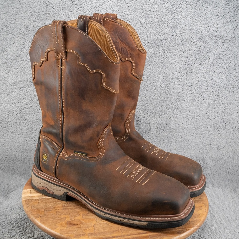 Dan Post Blayde Work Boots Mens 14 EW Steel Toe Waterproof Brown DP69482